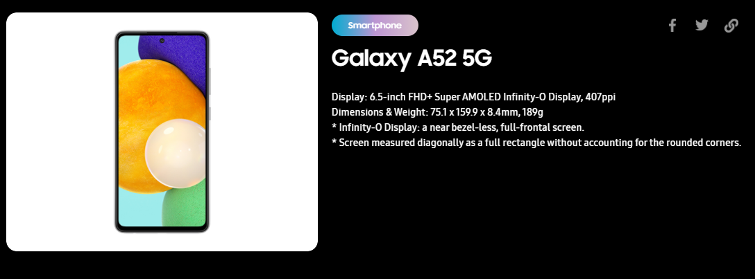 Samsung Galaxy A52 5Gのスペックまとめ、対応バンド、価格 | telektlist